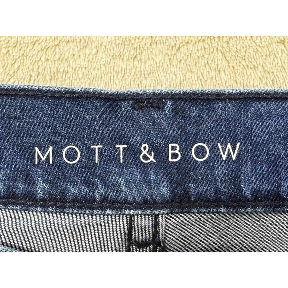 Mott & Bow Mens Slim Straight Stretch Blue Denim Jeans 32x32 Meas: 32x32